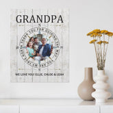 True North Custom Photo Canvas - Gift for Grandpa - Lovscape
