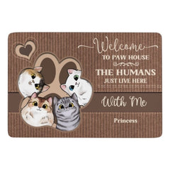 Welcome To Paw House - Personalized Decorative Mat - Gift For Pet Lovers - Lovscape