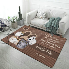 Welcome To Paw House - Personalized Decorative Mat - Gift For Pet Lovers - Lovscape