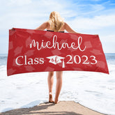 Yay Grad! School Colors Beach Towel - Lovscape