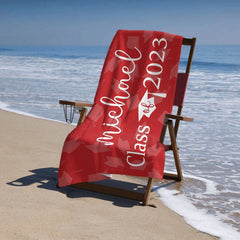 Yay Grad! School Colors Beach Towel - Lovscape