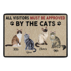 You Must Be Approved By The Cats - Cat Personalized Custom Decorative Mat - Gift For Pet Owners, Pet Lovers - Lovscape