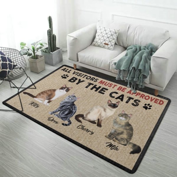 You Must Be Approved By The Cats - Cat Personalized Custom Decorative Mat - Gift For Pet Owners, Pet Lovers - Lovscape