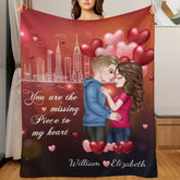 You Will Forever Be My Always - Couple Personalized Custom Blanket - Gift For Husband Wife, Anniversary - Lovscape