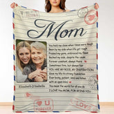 You're My Rock And My Inspiration - Upload Image, Gift For Mom, Personalized Blanket - Lovscape