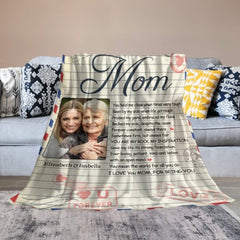 You're My Rock And My Inspiration - Upload Image, Gift For Mom, Personalized Blanket - Lovscape