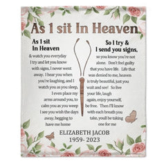 You're Not Alone - Personalized Blanket - Memorial Gift, Sympathy Gift - Lovscape