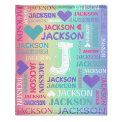Ombre Color Personalized Blanket With Name