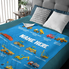 Livraison gratuite✈️ Couverture personnalisée pour bébé de construction - Cadeau pour garçon 