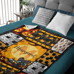 Personalized Halloween Pumpkin Name Blanket – Custom Name Baby Blanket