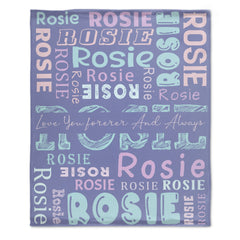 Personalized Custom Name Blanket for Kids baby Family