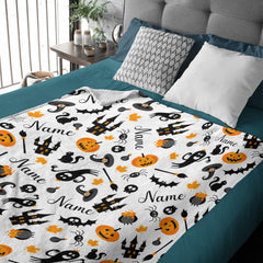 Halloween Name Personalized Custom Blanket
