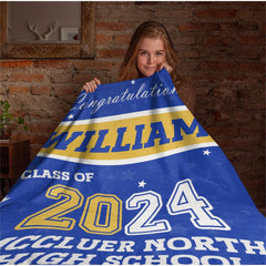 Couverture Senior Graduation Nom Personnalisé - Cadeau Graduation 