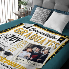 Félicitations aux diplômés - Couverture personnalisée - Remise des diplômes, anniversaire, cadeau d'amour pour les personnes âgées, les étudiants diplômés, les filles et les fils 