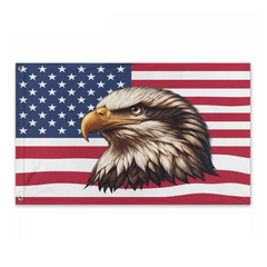 Eagle American Flag, Patriotic American Grommet Flag