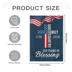 250 Years of Blessing God 1776 2026 Patriotic Flag