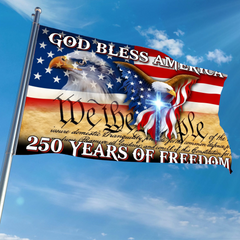 250 Years of Freedom Grommet Flag God Bless America