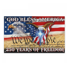 250 Years of Freedom Grommet Flag God Bless America