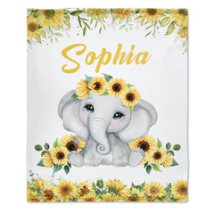 Personalized Custom Name Newborn Baby Blanket