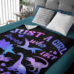 Livraison gratuite✈️Cadeaux pour les filles qui aiment les dinosaures - Couvertures personnalisées 