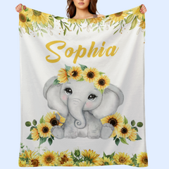 Personalized Custom Name Newborn Baby Blanket