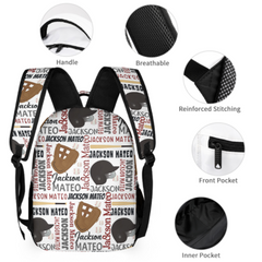 Personalized Name Custom Baseball Backpack
