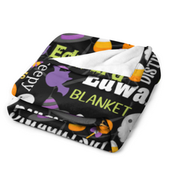 Custom Personalized Halloween Design Blanket - Gift for Kids