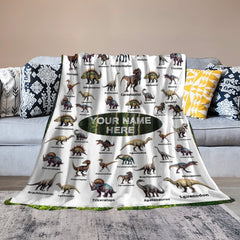 Personalized Dinosaur Blanket