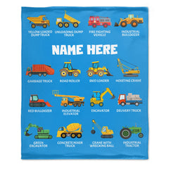 Livraison gratuite✈️ Couverture personnalisée pour bébé de construction - Cadeau pour garçon 