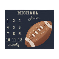 Personalized Soccer Milestone Name Custom Blanket