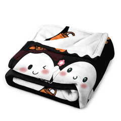 Personalized Name Custom Blanket-Cute Halloween Ghost