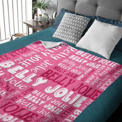Personalized Customized Name Blanket - for Adult Kid Birthday Christmas Mothers Fathers Valentines Day Gift