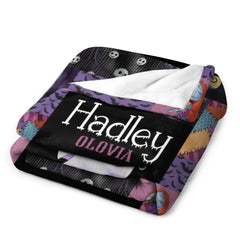 Personalized Halloween Nightmare Before Christmas Baby Name Blanket