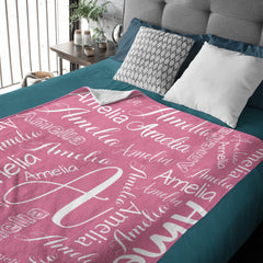 Personalized Name Custom Blanket - Christmas Gifts, Birthday Gifts