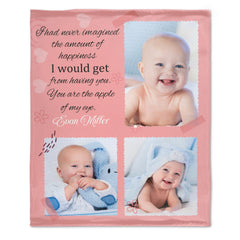 Livraison gratuite✈️Couverture photo personnalisée pour bébé - Vous êtes la prunelle de mes yeux