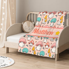 Personalized Cute Mushroom Blanket - Birthday Gifts For Girls Boys