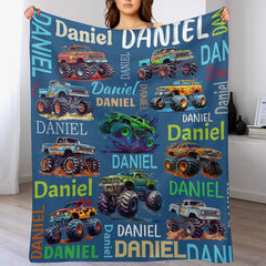 Personalized Car Blanket with Name - Gifts for Boys