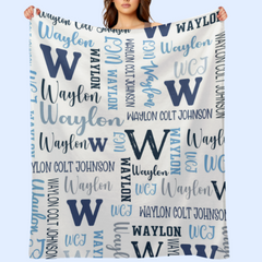 Personalized Name Blankets - Blankets for for Birthday Christmas