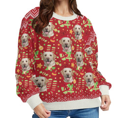 Custom Photo Dog Cat - Personalized Christmas Gift Unisex Ugly Sweater For Pet Lovers