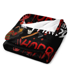 Personalized Custom Halloween Blanket-I Just Want To Cuddle And Watch Horror Movies