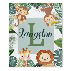 Personalized Baby Blankets for Boys Girls - Jungle Bulletin, Names of Our Friends