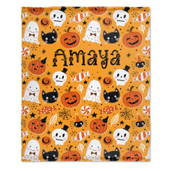 Halloween Name Personalized Custom Blanket - Halloween Gifts