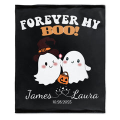 Personalized Name Custom Blanket-Cute Halloween Ghost