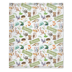 Personalised Aussie Animals BabyYouth blanket