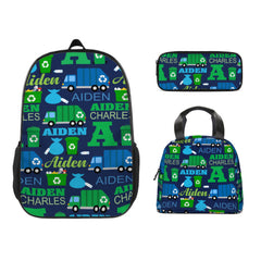 Personalized Custom Name Recycled Truck Backpack - Gifts for Kids