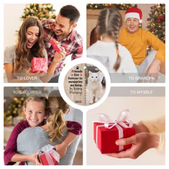 Ornement personnalisé de cercle de photo pour l’amant de chat de chien - cadeau commémoratif de Noël