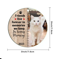 Ornement personnalisé de cercle de photo pour l’amant de chat de chien - cadeau commémoratif de Noël