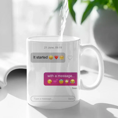 Tasse personnalisée, tout a commencé avec un message – anniversaire, cadeau d'amour pour le conjoint, les couples