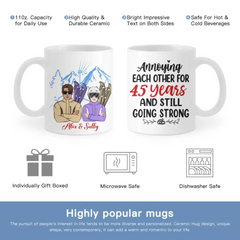Tasse personnalisée pour les couples - Couples plus âgés s'ennuyant