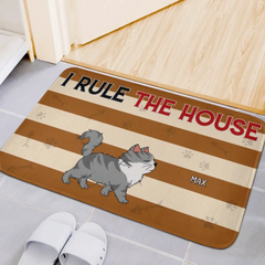 Paillasson personnalisé pour les amoureux des chiens, des chats et des animaux de compagnie - We Rule The House
